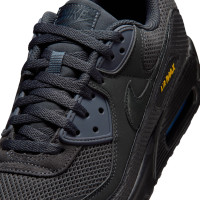 Nike Air Max 90 Premium Sneakers Zwart Antraciet Donkerblauw Geel