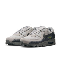 Nike Air Max 90 Premium Sneakers Beige Black Dark Grey Neon Green