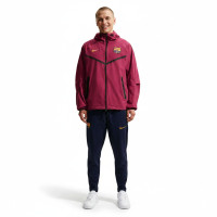 Nike FC Barcelona Tech Woven Tracksuit Hooded Full-Zip 2026-2027 Red Dark Blue Yellow