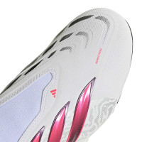 adidas Predator League Laceless Grass Football Boots (FG) White Black Pink