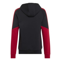 adidas Manchester United Trainingspak Hooded 2026-2027 Kids Zwart Rood Wit