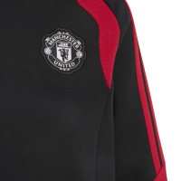 adidas Manchester United Trainingspak Hooded 2026-2027 Kids Zwart Rood Wit