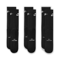 Nike Everyday Elevated Crew Socks 3-Pack Black White