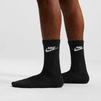 Nike Everyday Elevated Crew Socks 3-Pack Black White