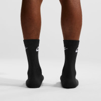 Nike Everyday Elevated Crew Socks 3-Pack Black White