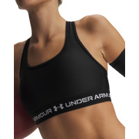 Under Armour Crossback Sportbeha Dames Zwart Wit