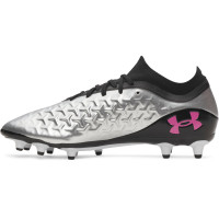 Under Armour Magnetico Pro 6 Grass Football Boots (FG) Black Metallic Silver Hot Pink