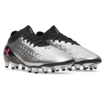 Under Armour Magnetico Pro 6 Grass Football Boots (FG) Black Metallic Silver Hot Pink