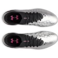 Under Armour Magnetico Pro 6 Grass Football Boots (FG) Black Metallic Silver Hot Pink