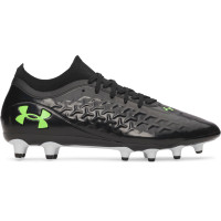 Under Armour Magnetico Pro 6 Gras Voetbalschoenen (FG) Zwart Metallic Black Neongroen