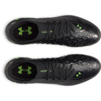 Under Armour Magnetico Pro 6 Grass Football Boots (FG) Black Metallic Black Neon Green