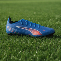 PUMA Ultra 6 Ultimate Carbon Gras Voetbalschoenen (FG) Blauw Wit Felrood
