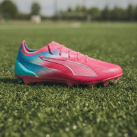 PUMA Ultra 6 Ultimate Re-Charge Gras Voetbalschoenen (FG) Roze Blauw Wit