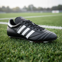 adidas Mundial World Cup Iron Nop Football Shoes (SG) Black White