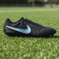 Nike Tiempo Legend 10 Pro Gras Voetbalschoenen (FG) Zwart Lichtblauw