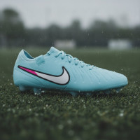 Nike Tiempo Legend 10 Elite IJzeren-Nop Voetbalschoenen (SG) Pro Player Lichtblauw Wit Felroze