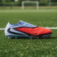 Nike Phantom 6 Low Pro Gras Voetbalschoenen (FG) Lichtblauw Felrood Zwart