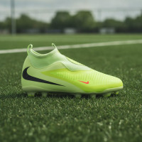 Nike Phantom 6 High Academy Laceless Grass/Artificial Grass Football Boots (MG) Kids Yellow Orange Black