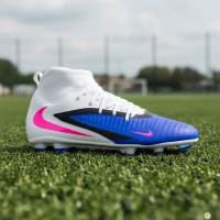 Nike Phantom 6 High Club Grass/Artificial Grass Football Boots (MG) Blue White Hot Pink