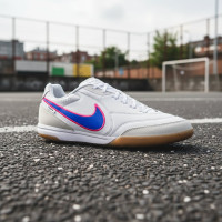 Nike Tiempo Streetgato Straatvoetbalschoenen Wit Blauw Felroze