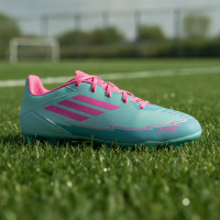 adidas F50 Messi Club Gras / Kunstgras Voetbalschoenen (MG) Turquoise Roze