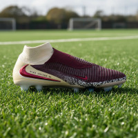 Nike Phantom 6 High Elite Grass Football Boots (FG) Off White Burgundy Red