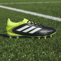 adidas Copa Pure III League Grass/Artificial Grass Football Boots (MG) Black White Neon Yellow
