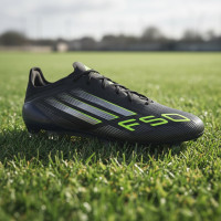 adidas F50 Elite Gras Football Boots (FG) Black Silver Neon Yellow