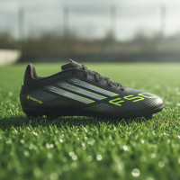 adidas F50 Club Gras / Kunstgras Voetbalschoenen (MG) Zwart Zilver Neongeel
