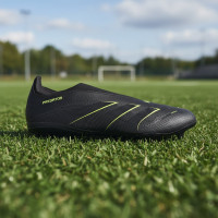 adidas Predator League Veterloze Gras / Kunstgras Voetbalschoenen (MG) Zwart Donkergrijs Neongeel