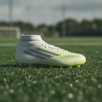 adidas F50 Sparkfusion League Grass/Artificial Grass Football Boots (MG) Women's White Grey Neon Yellow
