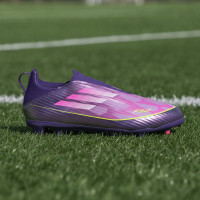 adidas F50 Lamine Yamal League Veterloze Gras / Kunstgras Voetbalschoenen (MG) Kids Paars Roze Geel