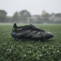adidas Predator Elite FT Iron Nop Football Boots (SG) Black Dark Grey Neon Yellow