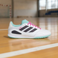adidas Super Sala III Zaalvoetbalschoenen (IN) Wit Zwart Turquoise Roze