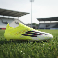 adidas F50 Elite Veterloze Gras Voetbalschoenen (FG) Neongeel Zwart Rood