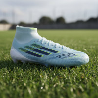 adidas F50 Sparkfusion Elite Grass/Artificial Grass Football Boots (MG) Women's Light Blue Dark Blue Neon Yellow