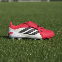 adidas Predator League FT Gras Voetbalschoenen (FG) Kids Rood Wit Zwart