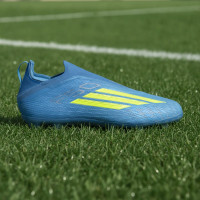 adidas F50 Elite Laceless Grass Football Boots (FG) Kids Blue Neon Yellow