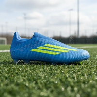 adidas F50 League Laceless Grass/Artificial Grass Football Boots (MG) Blue Neon Yellow