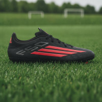 adidas F50 League Grass/Artificial Grass Football Boots (MG) Black Red Dark Grey