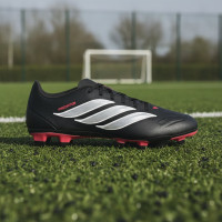 adidas Predator Club Gras / Kunstgras Voetbalschoenen (MG) Zwart Wit Rood