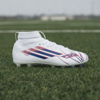 adidas F50 Sparkfusion League Gras / Kunstgras Voetbalschoenen (MG) Kids Wit Blauw Rood