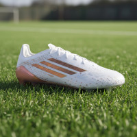 adidas F50 Salah Elite Gras Voetbalschoenen (FG) Wit Goud Oranje