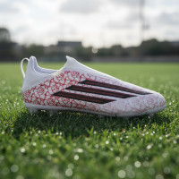 adidas F50 Lamine Yamal League Veterloze Gras / Kunstgras Voetbalschoenen (MG) Kids Wit Felrood Zwart