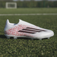 adidas F50 Lamine Yamal League Veterloze Gras / Kunstgras Voetbalschoenen (MG) Wit Felrood Zwart