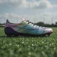 Mizuno Alpha II Japan Grass Football Shoes (FG) Silver Black Blue