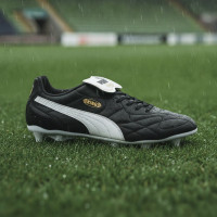 PUMA King Top Iron Nop Football Shoes (SG) Black White Gold