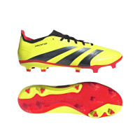 adidas Predator League Gras Voetbalschoenen (FG) Felgeel Zwart Rood