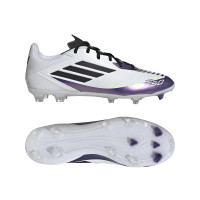 adidas F50 Messi League Gras / Kunstgras Voetbalschoenen (MG) Wit Paars Zwart