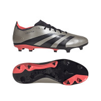 adidas Predator League Gras Voetbalschoenen (FG) Zilver Zwart Roze